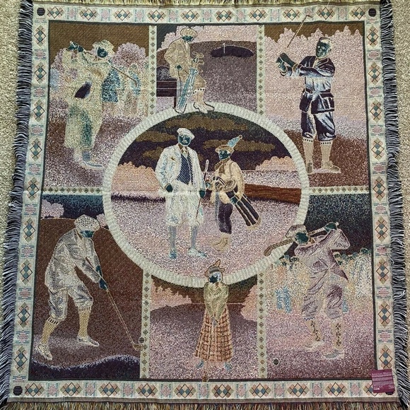 American Weavers Golfer Blanket Couch Bed Throw - Picture 8 of 12